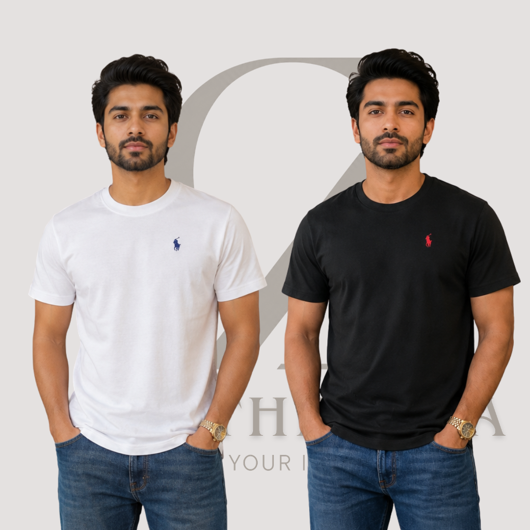 Premium Crew Neck T-Shirt – 2 Piece Combo Pack